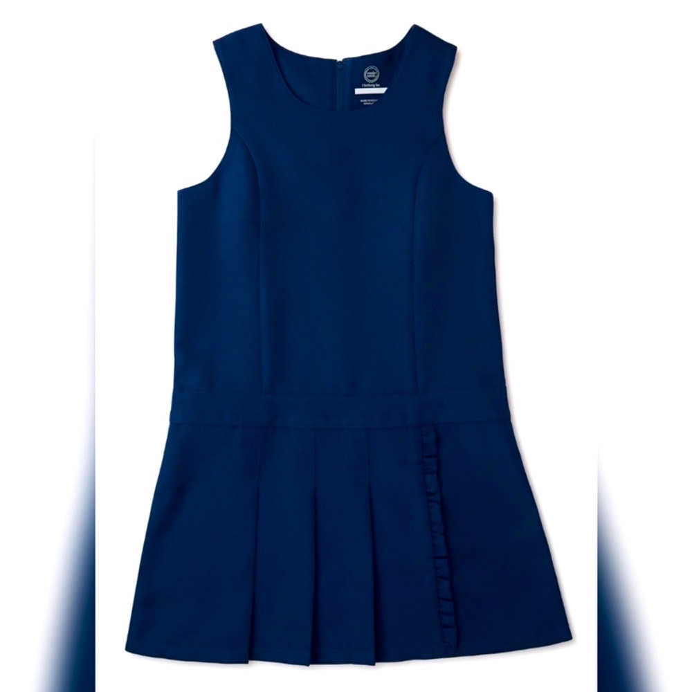 School Uniform Pleated Ruffle Dress